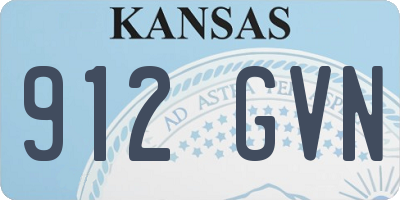 KS license plate 912GVN