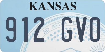 KS license plate 912GVO