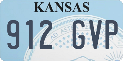 KS license plate 912GVP