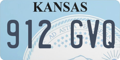 KS license plate 912GVQ
