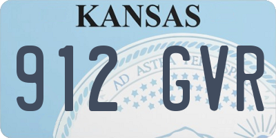 KS license plate 912GVR
