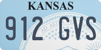 KS license plate 912GVS
