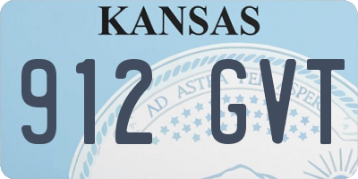 KS license plate 912GVT