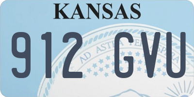KS license plate 912GVU
