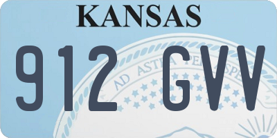KS license plate 912GVV
