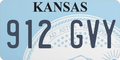 KS license plate 912GVY