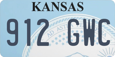 KS license plate 912GWC