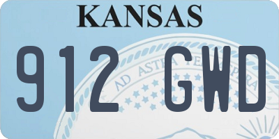 KS license plate 912GWD
