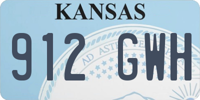 KS license plate 912GWH
