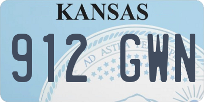 KS license plate 912GWN