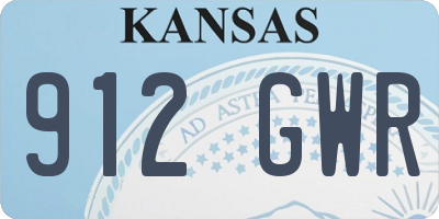 KS license plate 912GWR