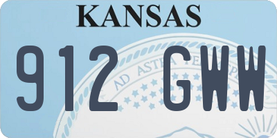 KS license plate 912GWW