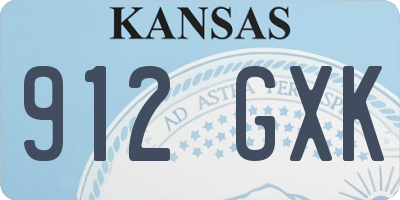 KS license plate 912GXK