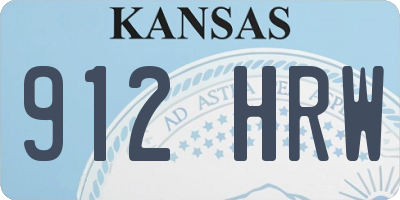 KS license plate 912HRW