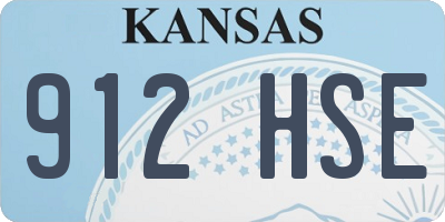 KS license plate 912HSE