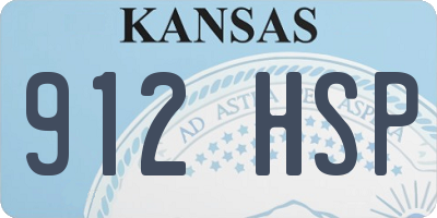 KS license plate 912HSP
