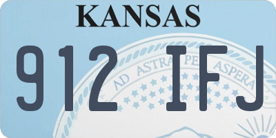 KS license plate 912IFJ
