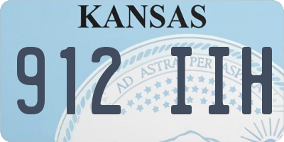 KS license plate 912IIH
