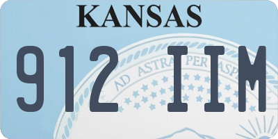 KS license plate 912IIM