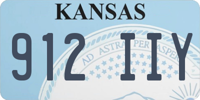 KS license plate 912IIY