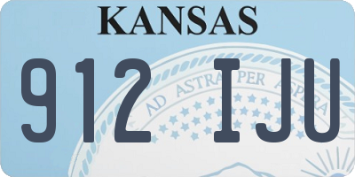 KS license plate 912IJU