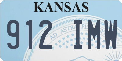 KS license plate 912IMW