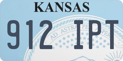KS license plate 912IPT