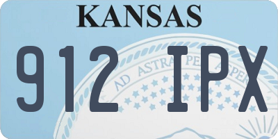 KS license plate 912IPX