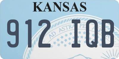 KS license plate 912IQB