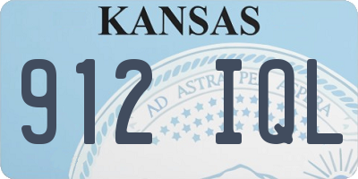 KS license plate 912IQL