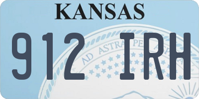 KS license plate 912IRH