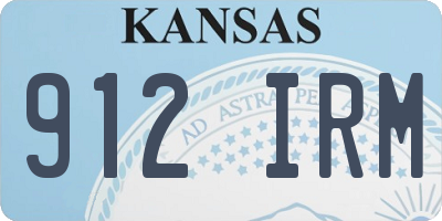KS license plate 912IRM