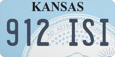 KS license plate 912ISI