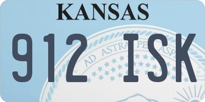 KS license plate 912ISK