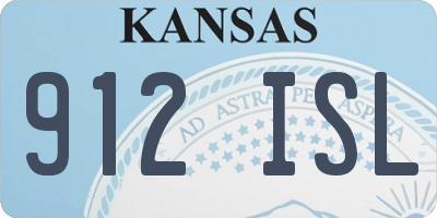 KS license plate 912ISL