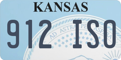 KS license plate 912ISO
