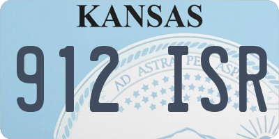 KS license plate 912ISR