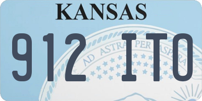 KS license plate 912ITO