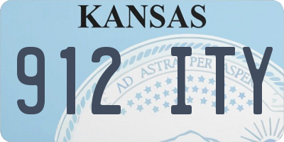 KS license plate 912ITY
