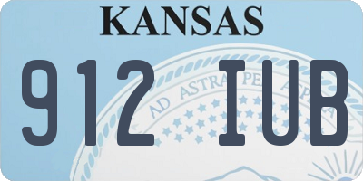 KS license plate 912IUB