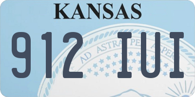 KS license plate 912IUI