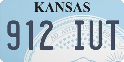 KS license plate 912IUT