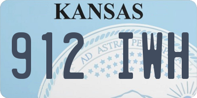 KS license plate 912IWH