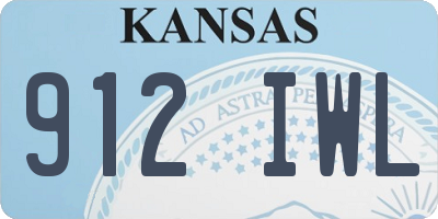 KS license plate 912IWL