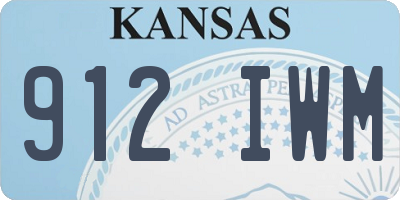 KS license plate 912IWM
