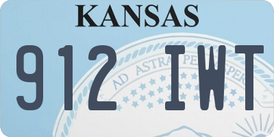 KS license plate 912IWT