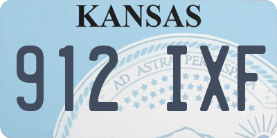 KS license plate 912IXF
