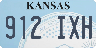 KS license plate 912IXH