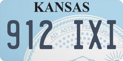 KS license plate 912IXI