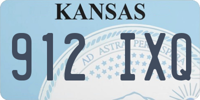 KS license plate 912IXQ